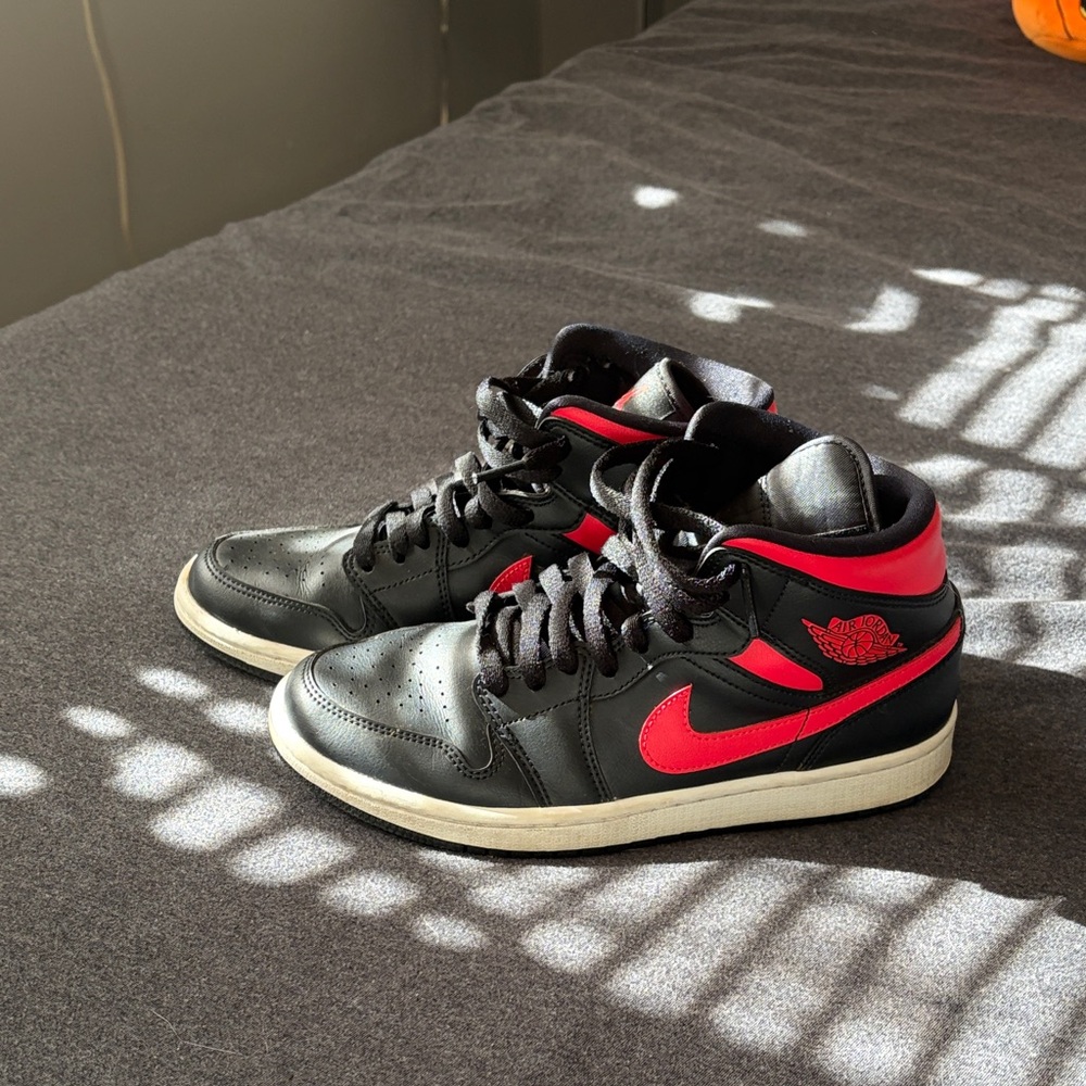 Jordan Black and Red Women's Sneakers
